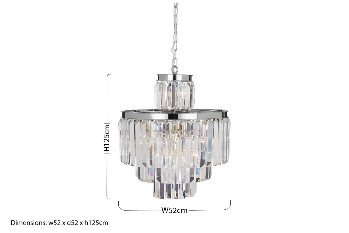 Orsina Kensington Townhouse 11-Bulb Crystal Pendant Light – Steel