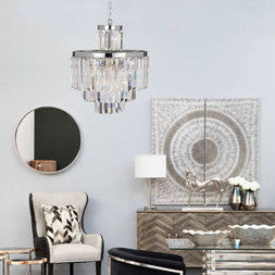 Orsina Kensington Townhouse 11-Bulb Crystal Pendant Light – Steel