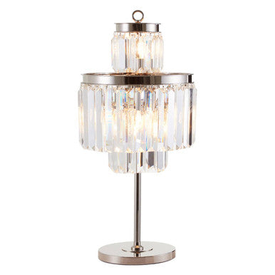Orsina Kensington Townhouse 8-Bulb Crystal & Silver Table Lamp