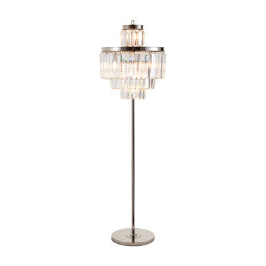 Orsina Kensington Townhouse 10-Bulb Crystal & Silver Floor Lamp