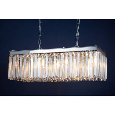 Orsina Kensington Townhouse Crystal & Chrome 8-Bulb Pendant Light