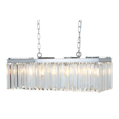 Orsina Kensington Townhouse Crystal & Chrome 8-Bulb Pendant Light