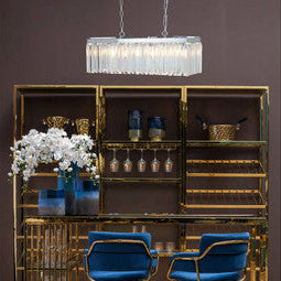 Orsina Kensington Townhouse Crystal & Chrome 8-Bulb Pendant Light