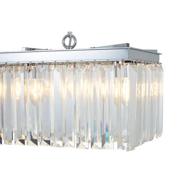 Orsina Kensington Townhouse Crystal & Chrome 8-Bulb Pendant Light