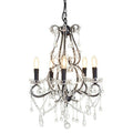 Orsina Kensington Townhouse 5-Light Crystal Chandelier | Black & Glass