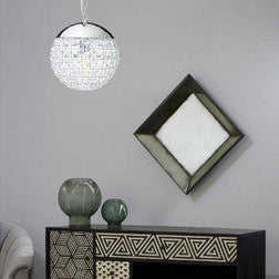 Orsina Kensington Crystal Beads Orb Pendant Light | Chrome & Iron