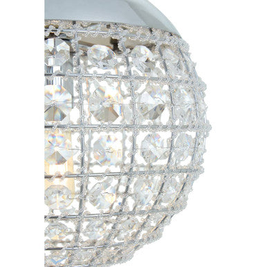 Orsina Kensington Crystal Beads Orb Pendant Light | Chrome & Iron
