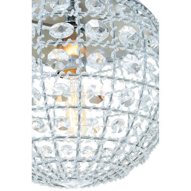 Orsina Kensington Crystal Beads Orb Pendant Light | Chrome & Iron