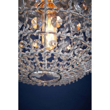 Orsina Kensington Crystal Beads Orb Pendant Light | Chrome & Iron
