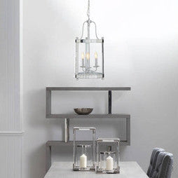 Orsina Kensington Townhouse Rectangular Glass Pendant Light – 3-Light
