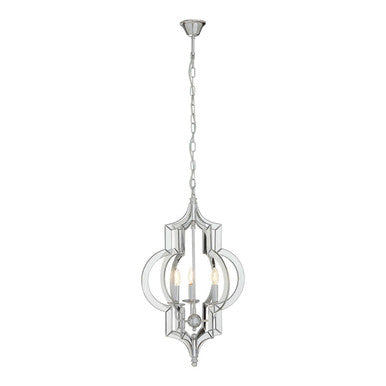 Orsina Kensington Moorish Pendant Light – Iron & Glass Quatrefoil