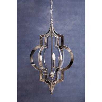 Orsina Kensington Moorish Pendant Light – Iron & Glass Quatrefoil