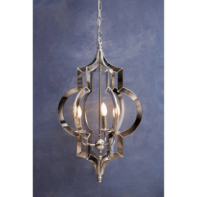 Orsina Kensington Moorish Pendant Light – Iron & Glass Quatrefoil