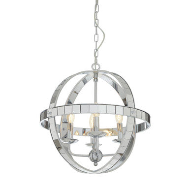Orsina Kensington Townhouse Orb Pendant Light – Chrome 4-Light Chandelier