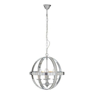 Orsina Kensington Townhouse Orb Pendant Light – Chrome 4-Light Chandelier