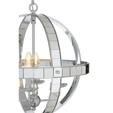 Orsina Kensington Townhouse Orb Pendant Light – Chrome 4-Light Chandelier
