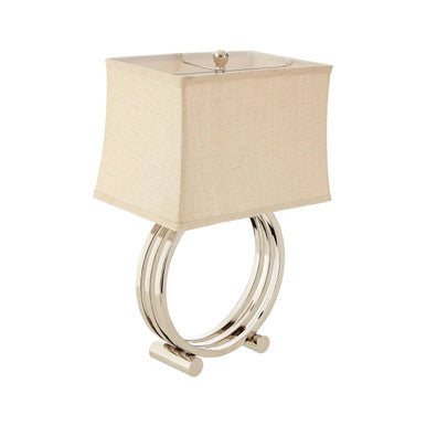 Orsina Circlet Silver Metal Concentric Ring Modern Table Lamp