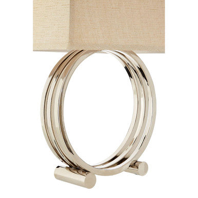 Orsina Circlet Silver Metal Concentric Ring Modern Table Lamp