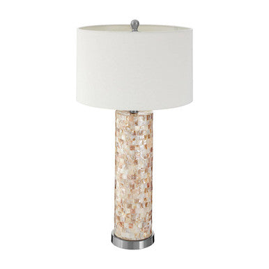 Orsina Thermae Small Table Lamp – Shell Mosaic Base Accent Light