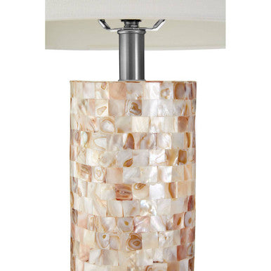 Orsina Thermae Small Table Lamp – Shell Mosaic Base Accent Light