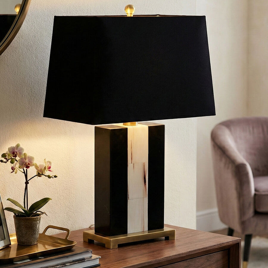 Orsina Hoxton Black Table Lamp – Modern Minimalist Bedside Lighting
