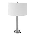 Orsina Portobello Table Lamp – Polished Silver with Cream Drum Shade