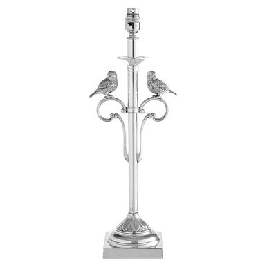 Orsina Aviary Antique Silver Bird Table Lamp Base – Sculptural Lighting