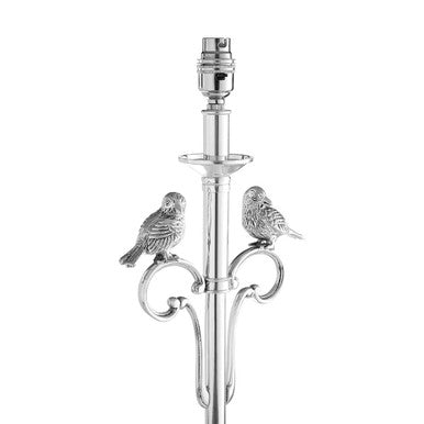 Orsina Aviary Antique Silver Bird Table Lamp Base – Sculptural Lighting