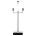 Orsina Chancel Silver Table Lamp Base with Black Marble Plinth