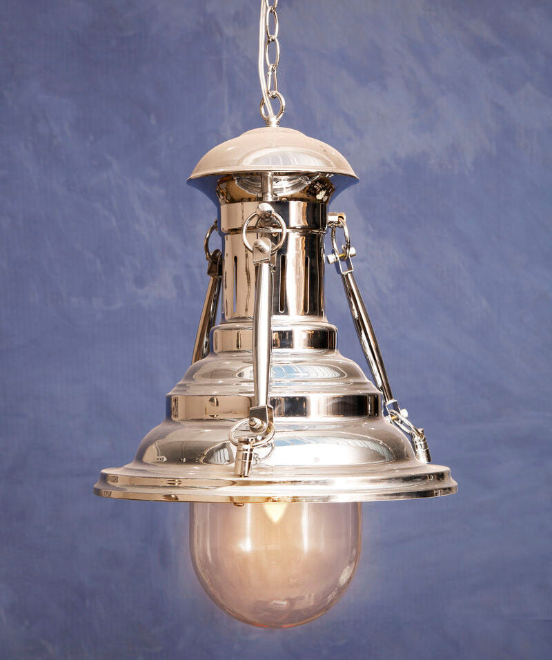 Orsina Lexington Small Lighthouse Pendant Light – Coastal Silver Glass