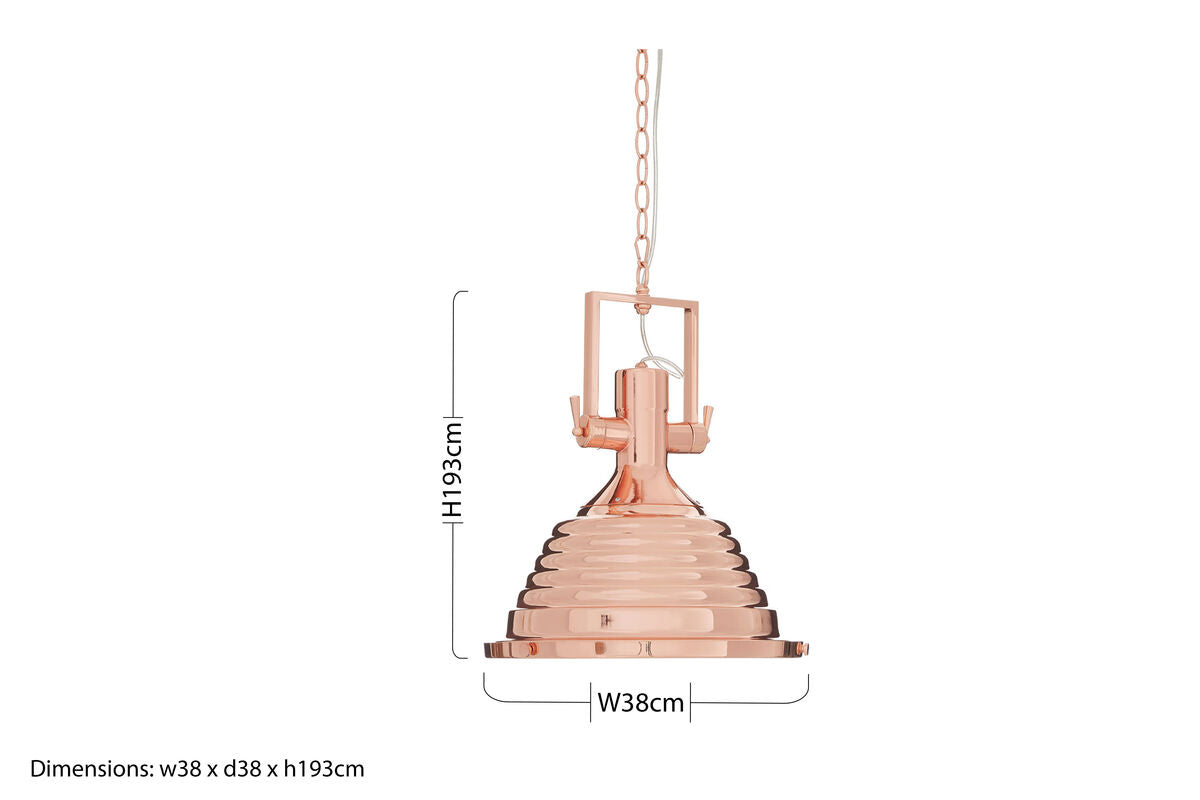 Orsina Lexington Medium Copper Pendant Light – Vintage Dome Kitchen Lamp