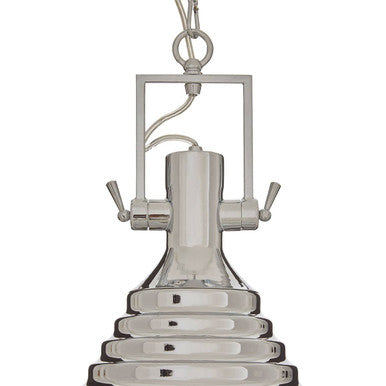 Orsina Lexington Small Chrome Pendant Light – Modern Industrial Iron