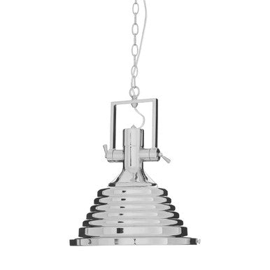 Orsina Lexington Medium Chrome Pendant Light – Industrial Dome Style