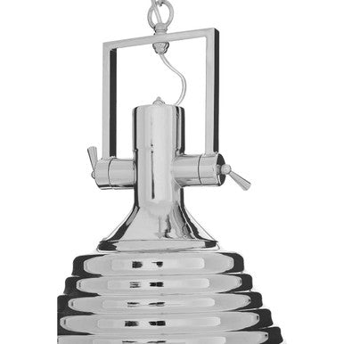 Orsina Lexington Medium Chrome Pendant Light – Industrial Dome Style