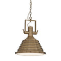 Orsina Lexington Antique Brass Pendant Light – Medium Stepped Shade