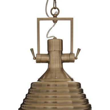 Orsina Lexington Antique Brass Pendant Light – Medium Stepped Shade