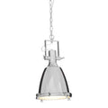 Orsina Lexington Small Chrome Pendant Light – Modern Industrial Dome