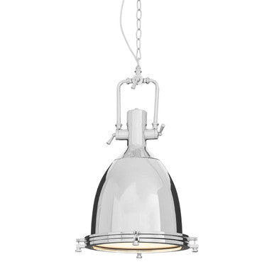 Orsina Lexington Large Chrome Pendant Light | Modern Industrial Dome