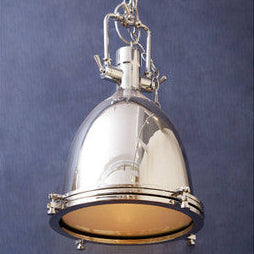 Orsina Lexington Large Chrome Pendant Light | Modern Industrial Dome