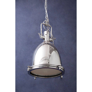 Orsina Lexington Large Chrome Pendant Light | Modern Industrial Dome