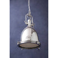 Orsina Lexington Large Chrome Pendant Light | Modern Industrial Dome