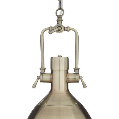 Orsina Lexington Large Antique Brass Dome Pendant Light – Industrial Iron