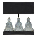 Orsina Buddha Lamp – Black and Grey Sculptural Boho Zen Accent Light