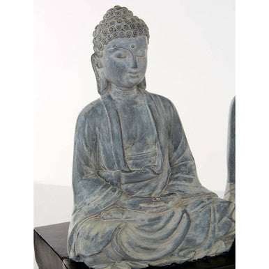 Orsina Buddha Lamp – Black and Grey Sculptural Boho Zen Accent Light