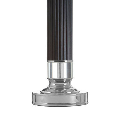Orsina Ulrika Table Lamp – Grey Linen Shade and Chrome Base Lighting