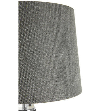 Orsina Ulrika Table Lamp – Grey Linen Shade and Chrome Base Lighting