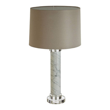 Orsina Ursina Table Lamp – White Marble and Chrome Sculptural Light