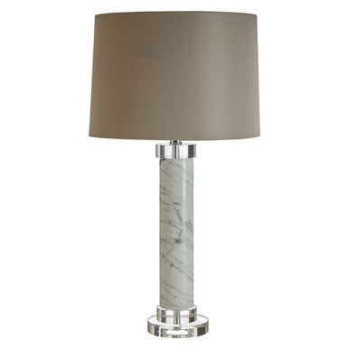 Orsina Ursina Table Lamp – White Marble and Chrome Sculptural Light
