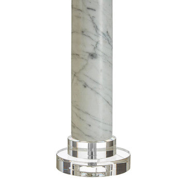 Orsina Ursina Table Lamp – White Marble and Chrome Sculptural Light