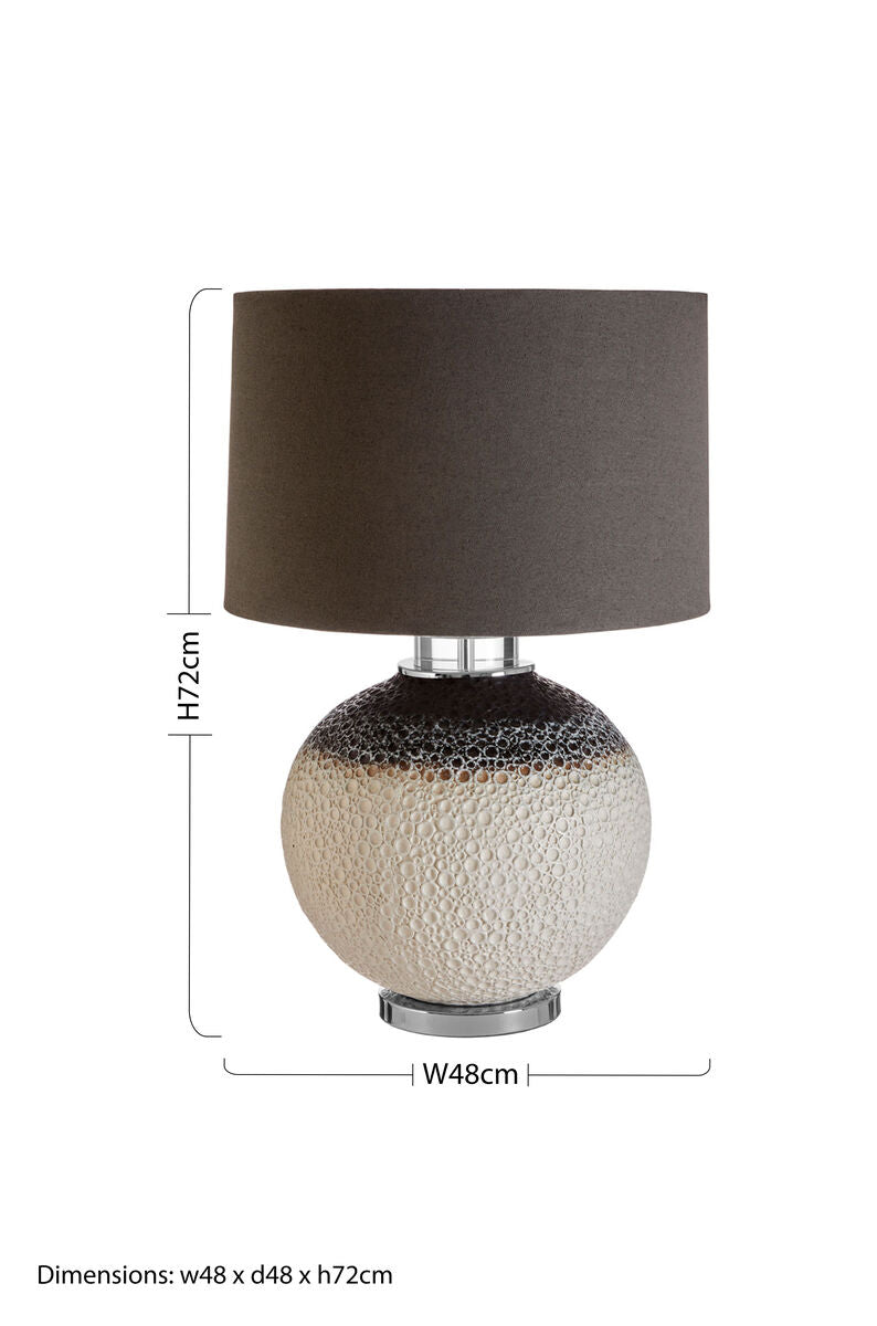 Orsina Uli Grey Ceramic Table Lamp – Minimalist Ombre Design